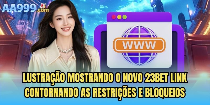 lustração mostrando o novo 23bet link contornando as restrições e bloqueios