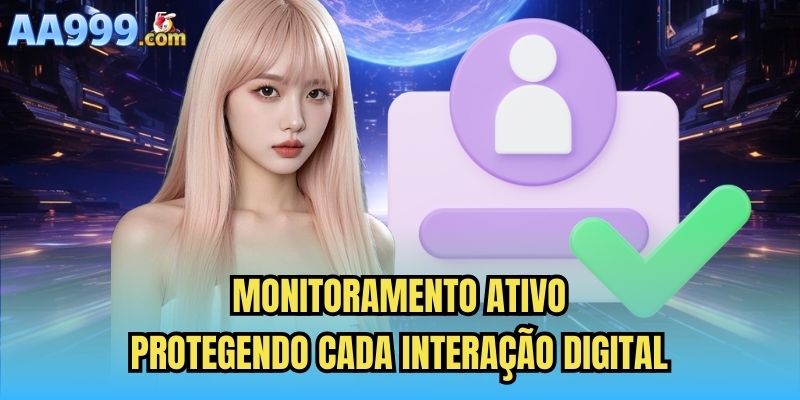 Monitoramento ativo protegendo cada interação digital